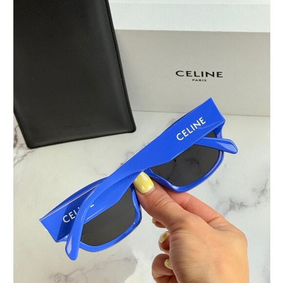 NEW Celine CL40197U Cat Eye Blue Logo Sunglasses - Picture 1 of 7